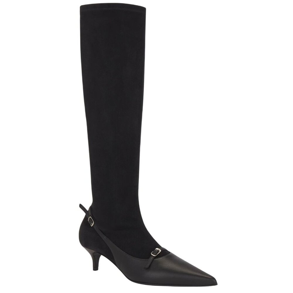 Magda Butrym Knee High Boots in Black 39 With Box Womens Suede Leather